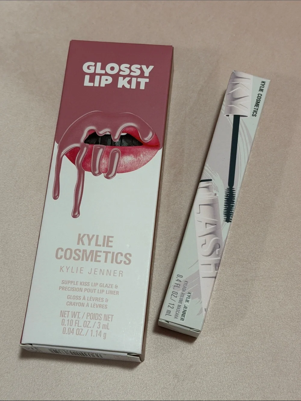 Kylie Cosmetics Glossy Lip Kit - 808 and Mascara NIB